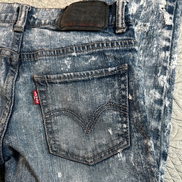 Levi's Blue Distressed Jean Jacket Vintage Style - Picture 4 of 11